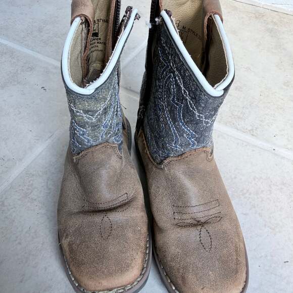 Smoky Mountain Boots Kids' Distressed Charcoal Square Toe - Picture 3 of 4